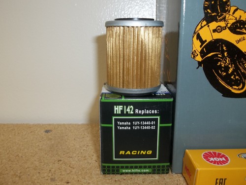 Yamaha Tune up kit Spark Plug + Oil Filter Air Filter Warrior 350 YFM YFM350X - Picture 2 of 4