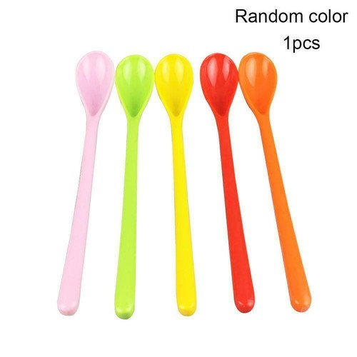 US-Plastic Appetizer Ice Cream Spoons Long Handle Soup Spoons S8R5 Flour A7 I2W5 - Bild 2 von 11