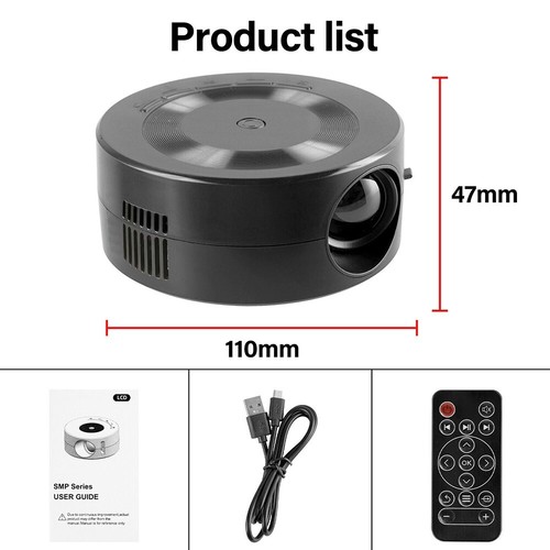 Home Mini LED Projector HD 1080P Home Cinema Portable Theater Projector 1Set HOT - Picture 12 of 12