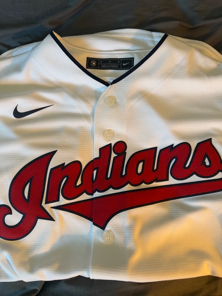 Authentic Nike Cleveland INDIANS Flex Base Home White FINAL SEASON Jersey - Image 4 of 4