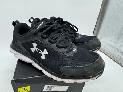 Under Armour Charged Assert 9 Athletic Running Shoe Men Black - 8.5 EXTRA WIDE