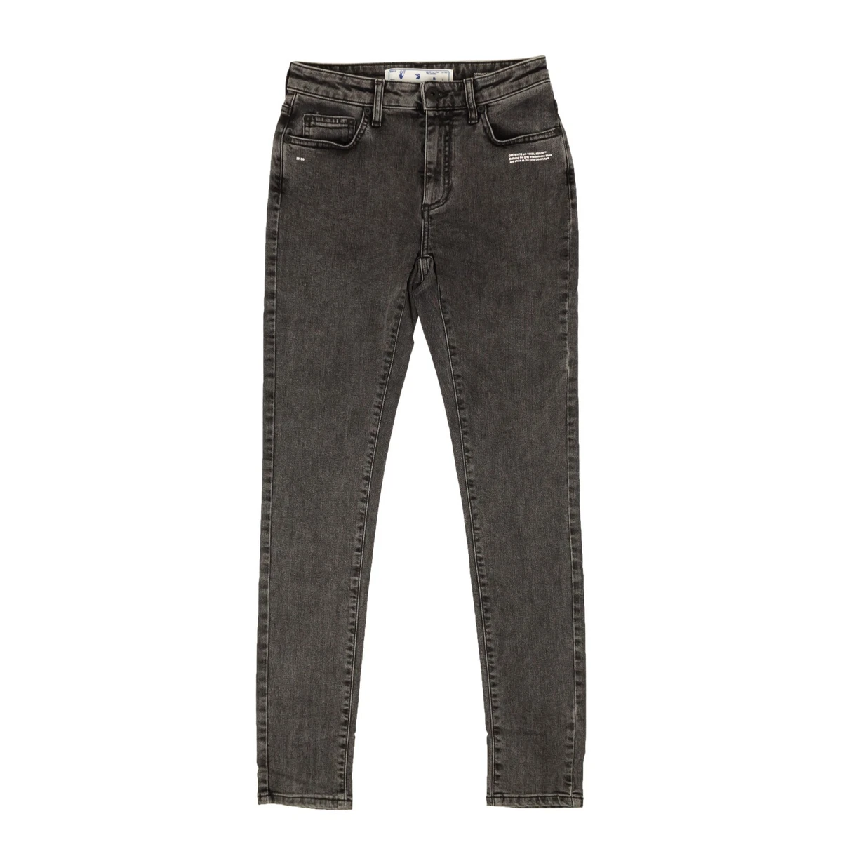 Off white black skinny cheap jeans