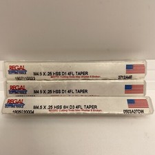 REGAL Cutting Tools M4.5 X.25 HSS D1 , 6H D3 4FL Taper MADE IN USA - 3Pcs