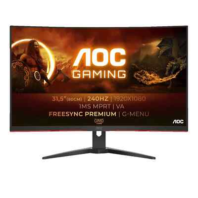 AOC C32G2ZE 32 Zoll Full-HD Gaming Monitor mit Low-Input Lag, G-menu, 6 Games mo