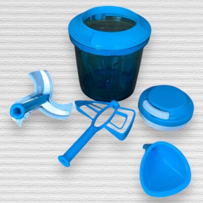 Tupperware Extra Chef 1,35 l mit 3er Messer, Quirl, Trichter, Deckel neu