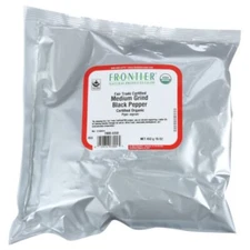Organic Black Pepper Medium Grind 16 Oz By Frontier Coop