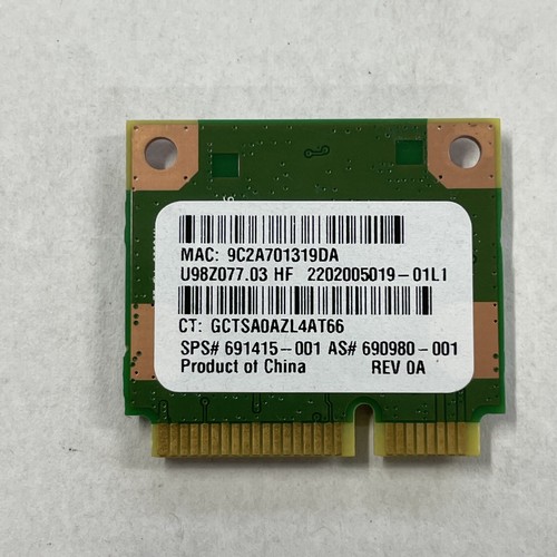 HP p2412a Ralink RT5390 Mini PCIe 802.11b/g/n 2.4 Ghz Wifi Card HP 690980-001 - 第 3/3 張圖片