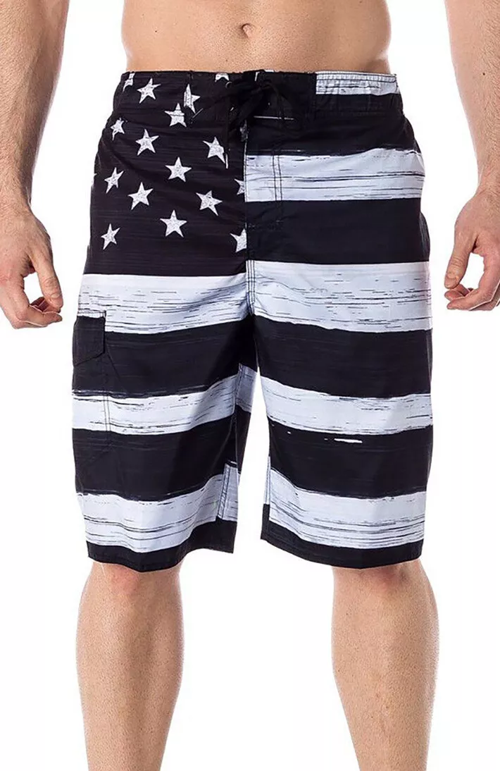 Men's american 2024 flag swim trunks