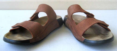 ECCO 2nd Cozmo Fluid Form Brown Two Strap Slide sandals womens 39 / US 8-8.5 - Picture 5 of 10