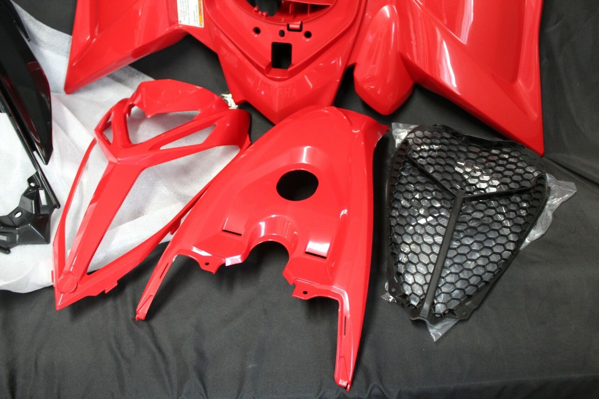 2006-2025 Yamaha Raptor 700 Plastics Fenders | Black Red | OE