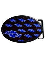 Chevy Chevrolet All Over Logo Rockabilly Retro Belt Buckle