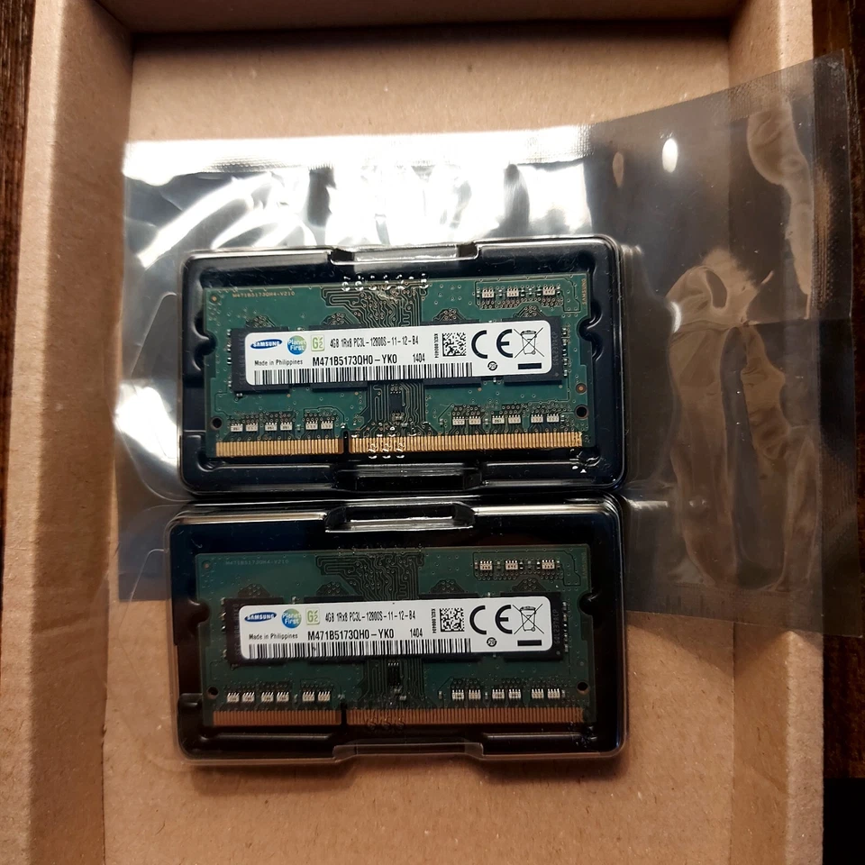 Samsung 2x 4GB DDR3 1600MHz SO-Dimm PC3L-12800S 1Rx8 1.35V 204pin - Image 2 of 2