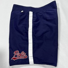 Polo Ralph Lauren Swim Trunks Men Board Shorts Beach Football VTG Retro Size 34