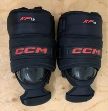 CCM KP1.9 Hockey Goalie Knee Guards | SR INT Thigh Goal Pad Guard Strap Board