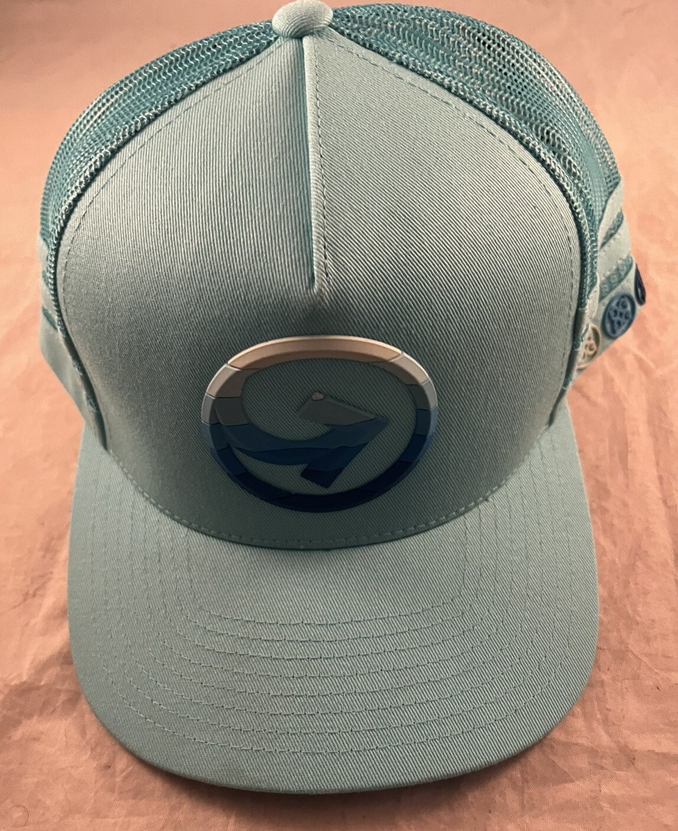 G/Fore Light Blue Trucker Hat Snapback Arrow Logo Golf Activewear