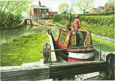 Inland Waterways By Alan Firth, Springtime At Lock 8, Stratford Canal Postcard