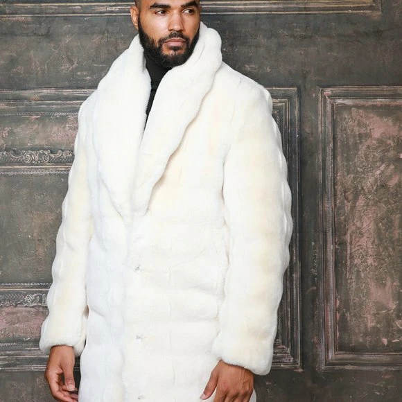 Ivory faux deals fur coat