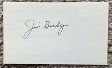 Jim Brady signed card - 1956 Tigers