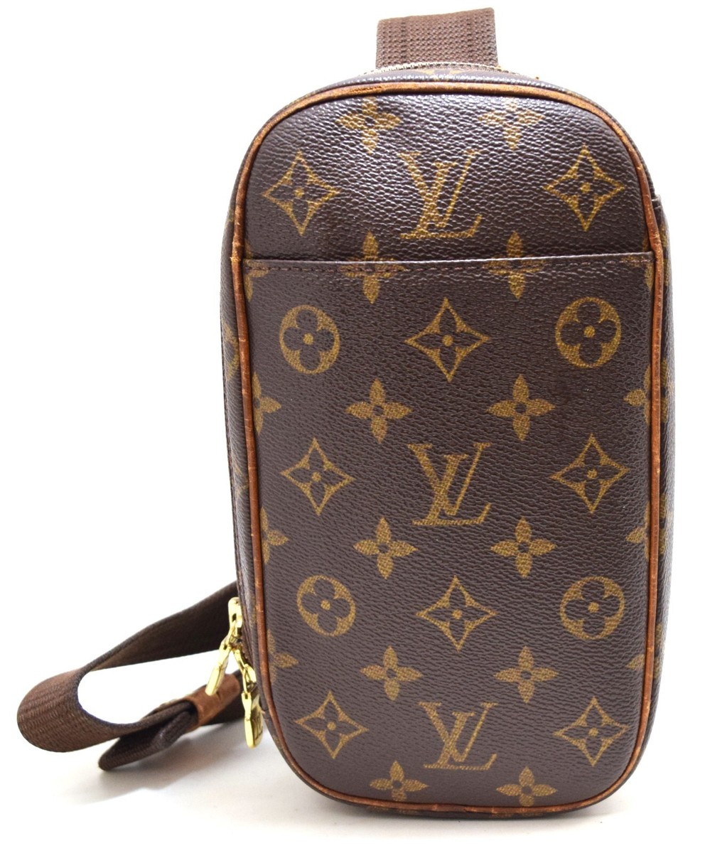Louis Vuitton Pochette Gange Crossbody Brown Canvas for sale