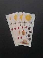 Creative Memories  Lot of Four Studio Stickers  2" x 5"  Summer Sun    