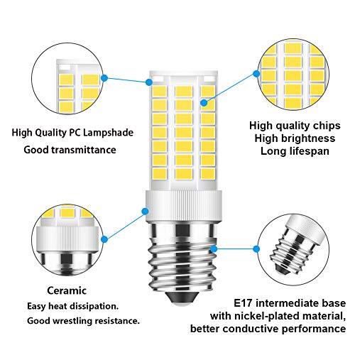 E17 LED Leuchtmittel dimmbar, 5W Mikrowellenlampe 6000K, 40W Halogen Tageslichtweiß - Bild 8 von 8