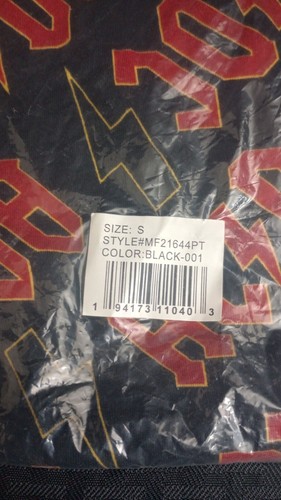 ACDC Lounge Pants Adults S Cotton Music Band Logo Print Nightwear PJ Bottoms - Picture 3 of 4