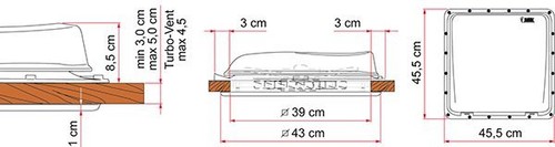 Claraboya Fiamma Vent 40 Blanca o Transparente Mediana 40x40 Autocaravana Camper - Imagen 3 de 7