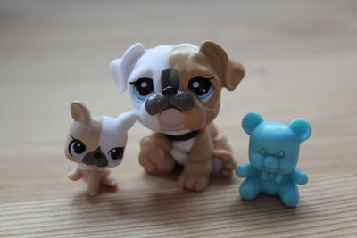 lps mommy and baby bulldog