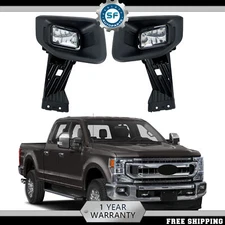 Fog Light For Ford F250 2020 2021 2022 Halogen Lamp W/Fog Lamp Cover Left+Right