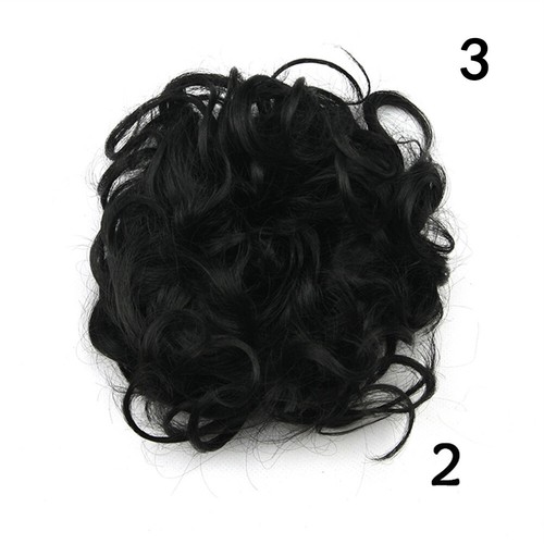 Human Hair Extensions Curly Messy Bun Hair Piece Scrunchie Cover Hair Real - Picture 15 of 46