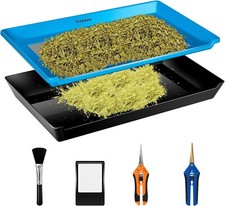 VIVOSUN Heavy Duty 2-in-1 Trimming Tray,Dry Sift Screen Set W/ Trimming Scissors