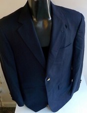 BURBERRY London 100% Wool Blazer Navy MDL #YBC1 SZ 38R USA Made