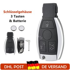 3 Tasten Schl&uuml;ssel Geh&auml;use + Batterie f&uuml;r Mercedes Benz W203 W204 W211 W212 W220