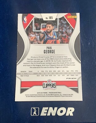 Paul George 2019-20 Panini Prizm Green Parallel Insert #185