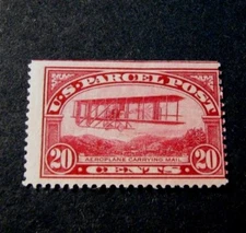 US Parcel Post Stamp Scott# Q8 Airplane Carrying Mail 1913  MH C491