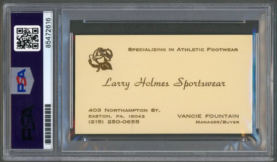 Don King SIGNED Business Card Vintage Larry Holmes Ali Boxing Promoter Auto PSA - Image 3 of 3