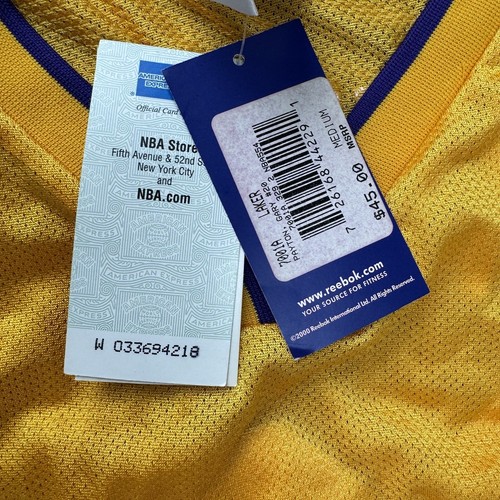 Vintage Gary Payton Los Angeles Lakers Jersey Shirt Size M Reebok Yellow Purple - Picture 8 of 15