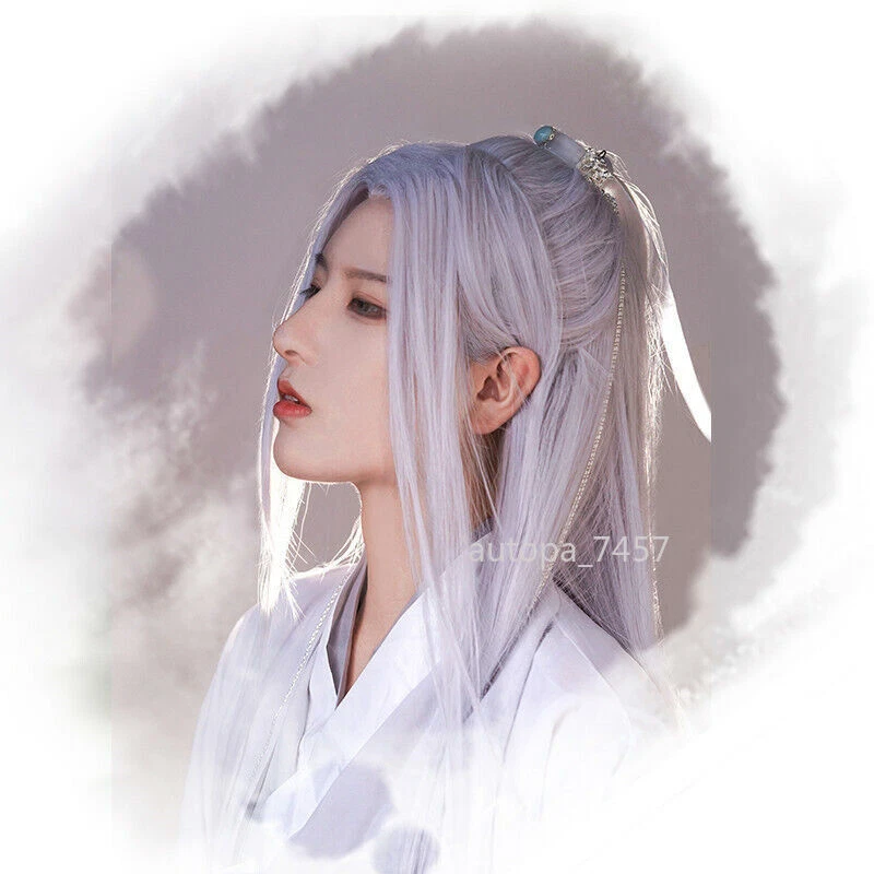 Ancient Hair Wig Chinese Unisex For Hanfu Cosplay Party Gifts Hairpiece Beauty - Image 3 of 4