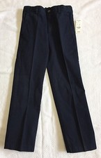 Boys Navy Blue Brooks Brothers Cotton Flat Front Slacks Sz 8 NWT