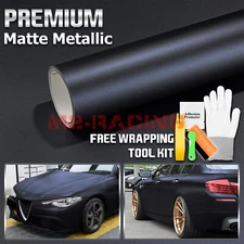 Matte Metallic Blackish Blue Auto Vehicle Sticker Decal Vinyl Wrap Sheet Film