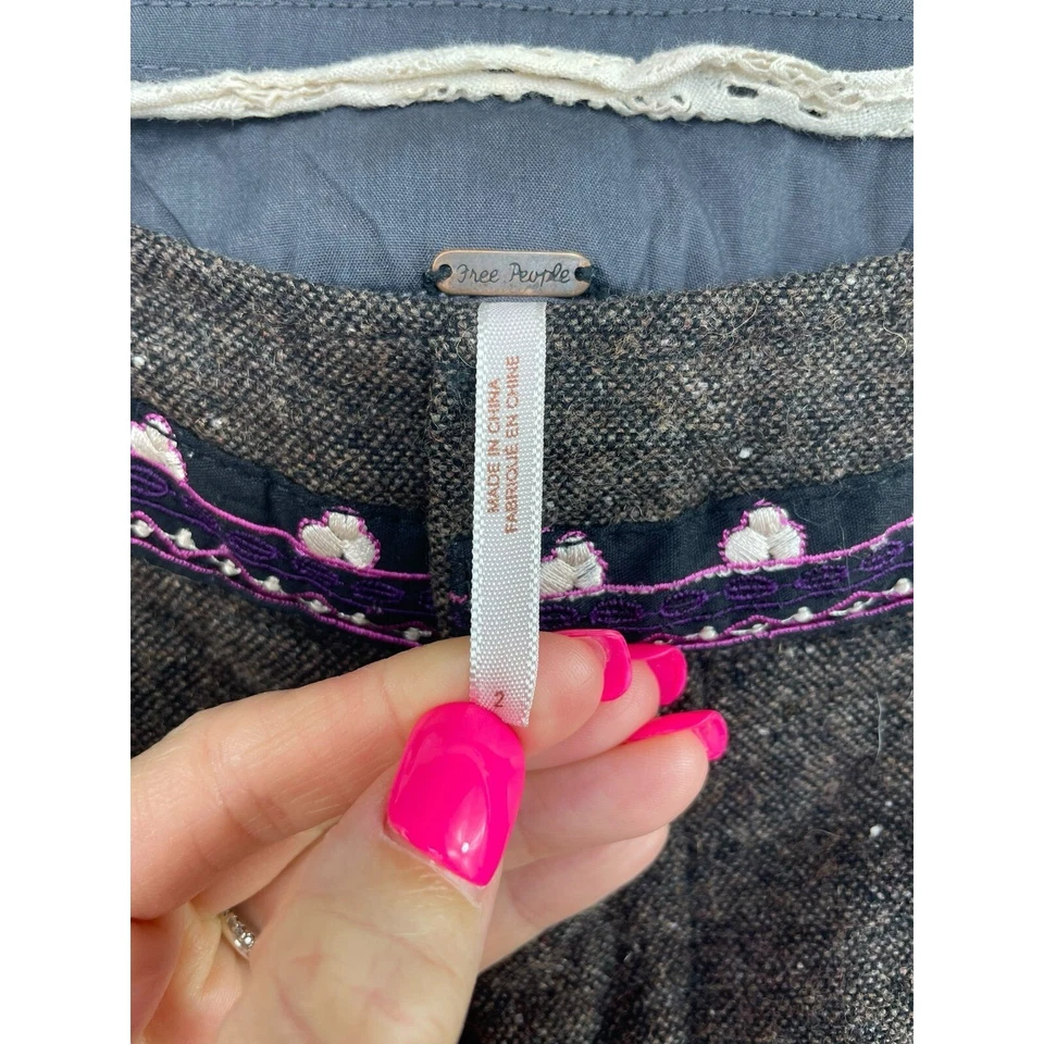 Free People Wool Blend Shorts Size 2 - Image 3 of 4