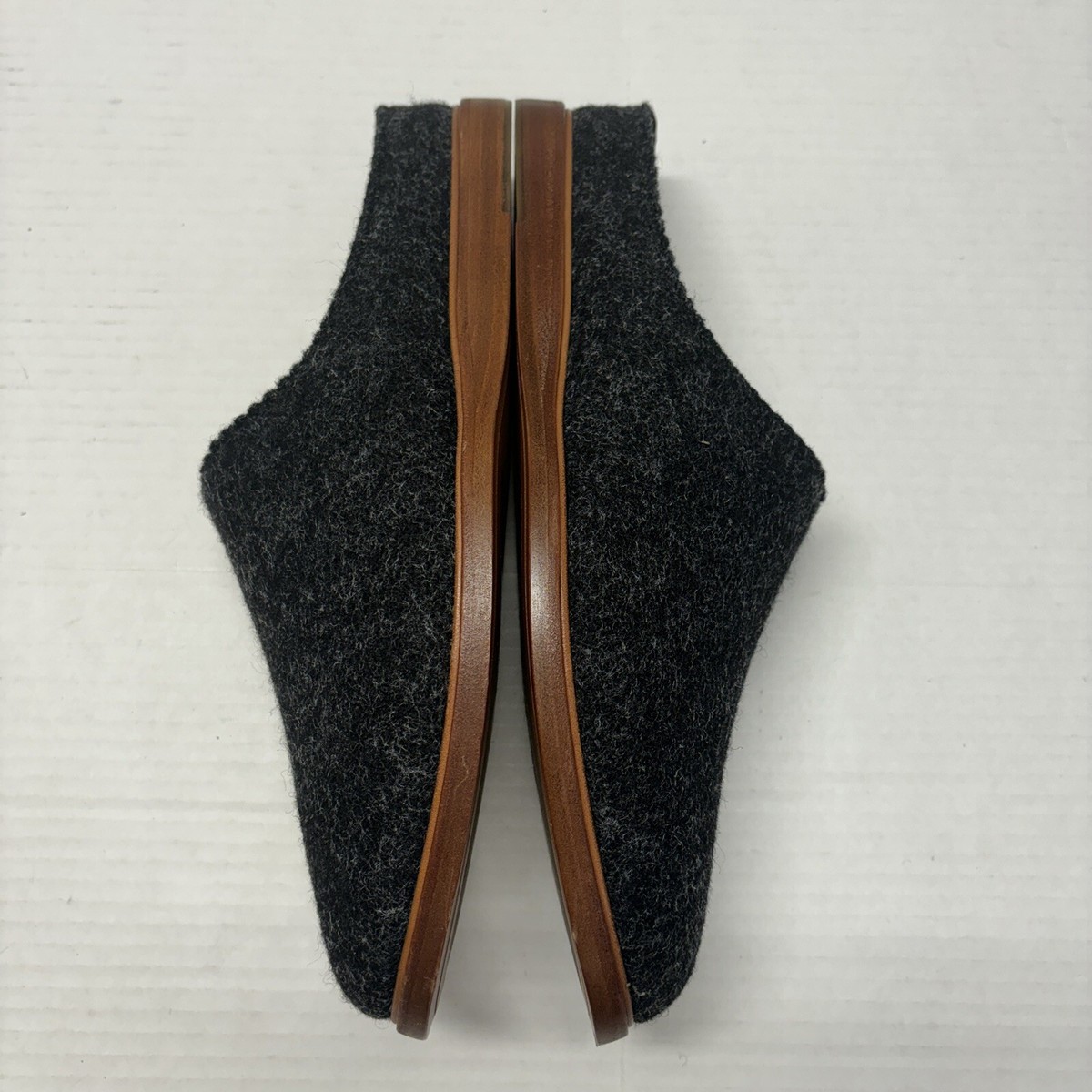 NEW Rhodes Footwear Wool & Leather Slip On House Shoes Charcoal Gray Sz 9 Deal: Rhodes main image 4