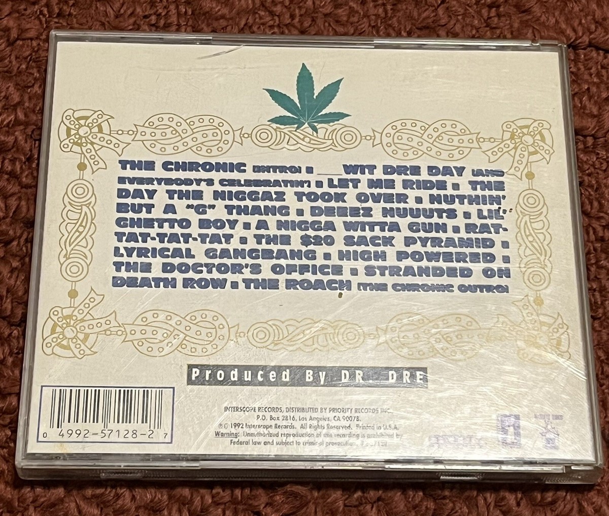 Dr. Dre The Chronic レコード 1992年 Dr. Dre The Chronic 1992 Interscope Records P2 57128 1st