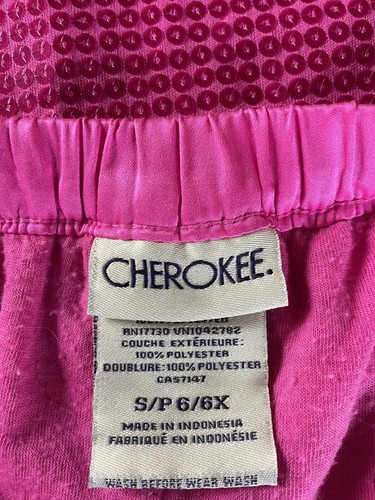 Girls Hot Pink Cherokee Skirt Sequin Sparkle XMas Pull On Elastic Waist S/P 6/6X - Picture 5 of 10