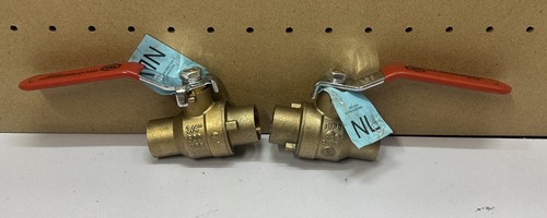 Lot Of (2) 3/4 Inch Full Port Sweat (CXC) Brass Ball Valve 600 WOG Wolverine NL