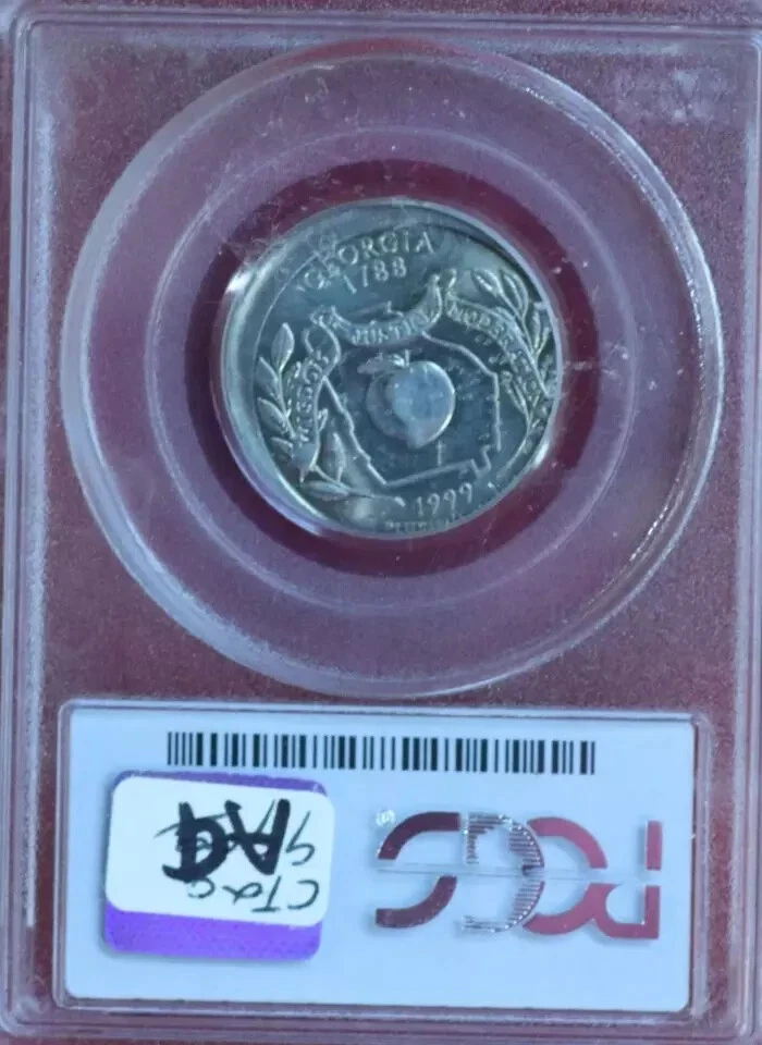 1999 P 25C Washington Struck 5% Off Center • PCGS MS 64. LOW SHIPPING - Image 2 of 4