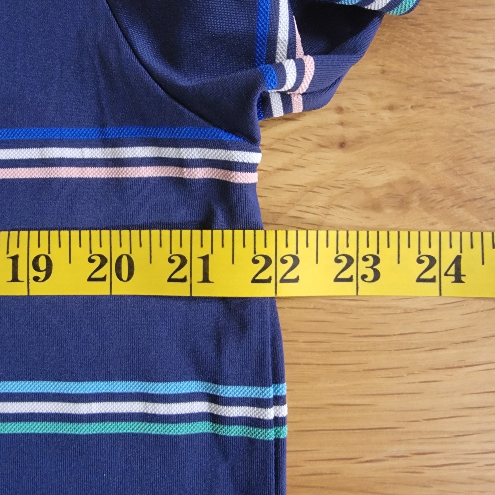 Brooks Brothers Polo Shirt Men's  Large Blue Stripe Golf Performance thumbnail 4