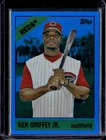 2008 Topps Chrome Ken Griffey, Jr. Trading Card History Blue /200 Reds NR-MINT