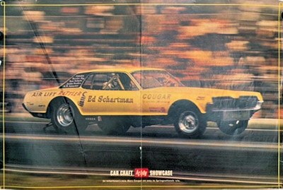 VRHTF NHRA SUPER COOL VINTAGE 60'S FAST EDDIE SCHARTMAN MAGAZINE CENTERSPREAD