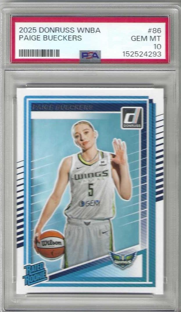 2025 Donruss WNBA PAGIE BUECKERS D Wings Rated Rookie card # 86 PSA 10 GEM MINT